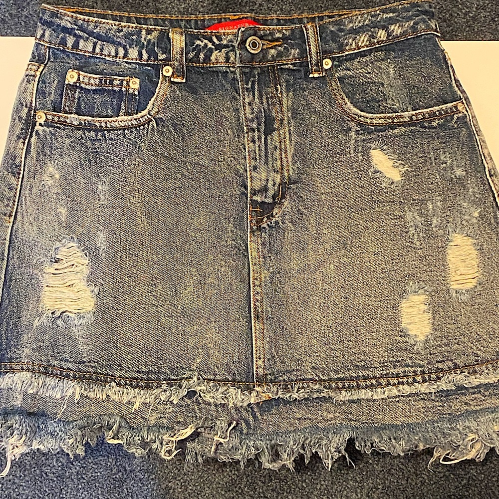 Signature 8 Denim Mini Skirt